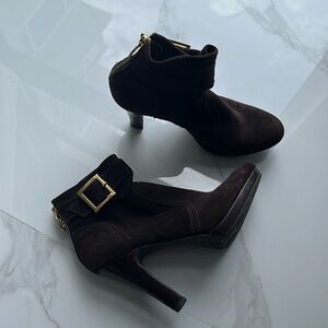 Brown suede Tory Burch boots